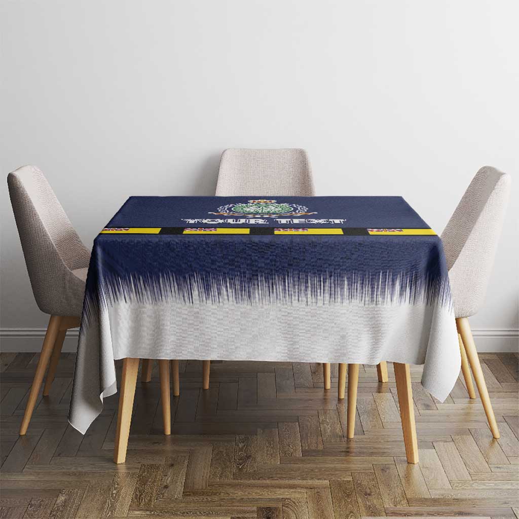 Niue Merry Christmas Tablecloth Santa Suit Style With Hiapo Pattern LT03 - Polynesian Pride
