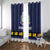 Niue Merry Christmas Window Curtain Santa Suit Style With Hiapo Pattern