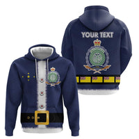 Niue Merry Christmas Zip Hoodie Santa Suit Style With Hiapo Pattern