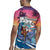 Hawaiian Mele Kalikimaka Rugby Jersey Santa Claus Driving The Whale with Sunset Ocean Landscape