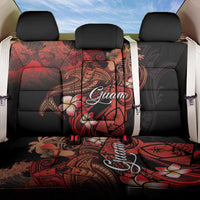 Guam Tribal Chamorro Back Car Seat Cover Polynesian Shark with Plumeria and Sea Vibe - Polynesian Pride