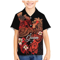 Guam Tribal Chamorro Family Matching Mermaid Dress and Hawaiian Shirt Polynesian Shark with Plumeria and Sea Vibe - Polynesian Pride