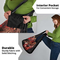 Guam Tribal Chamorro Grocery Bag Polynesian Shark with Plumeria and Sea Vibe - Polynesian Pride