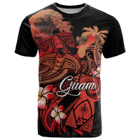 Guam Tribal Chamorro T Shirt Polynesian Shark with Plumeria and Sea Vibe - Polynesian Pride