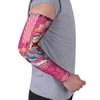 Hawaii Mele Kalikimaka Arm Sleeves Funny Santa with Tribal Tattoos Kakau Pink Color - Polynesian Pride