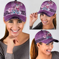 Hawaii Mele Kalikimaka Classic Cap Funny Santa with Tribal Tattoos Kakau Purple Color - Polynesian Pride