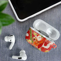 Hawaii Santa Mele Kalikimaka AirPods Case Tropical Puakenikeni Lei with Polynesian Tribal Pattern - Polynesian Pride