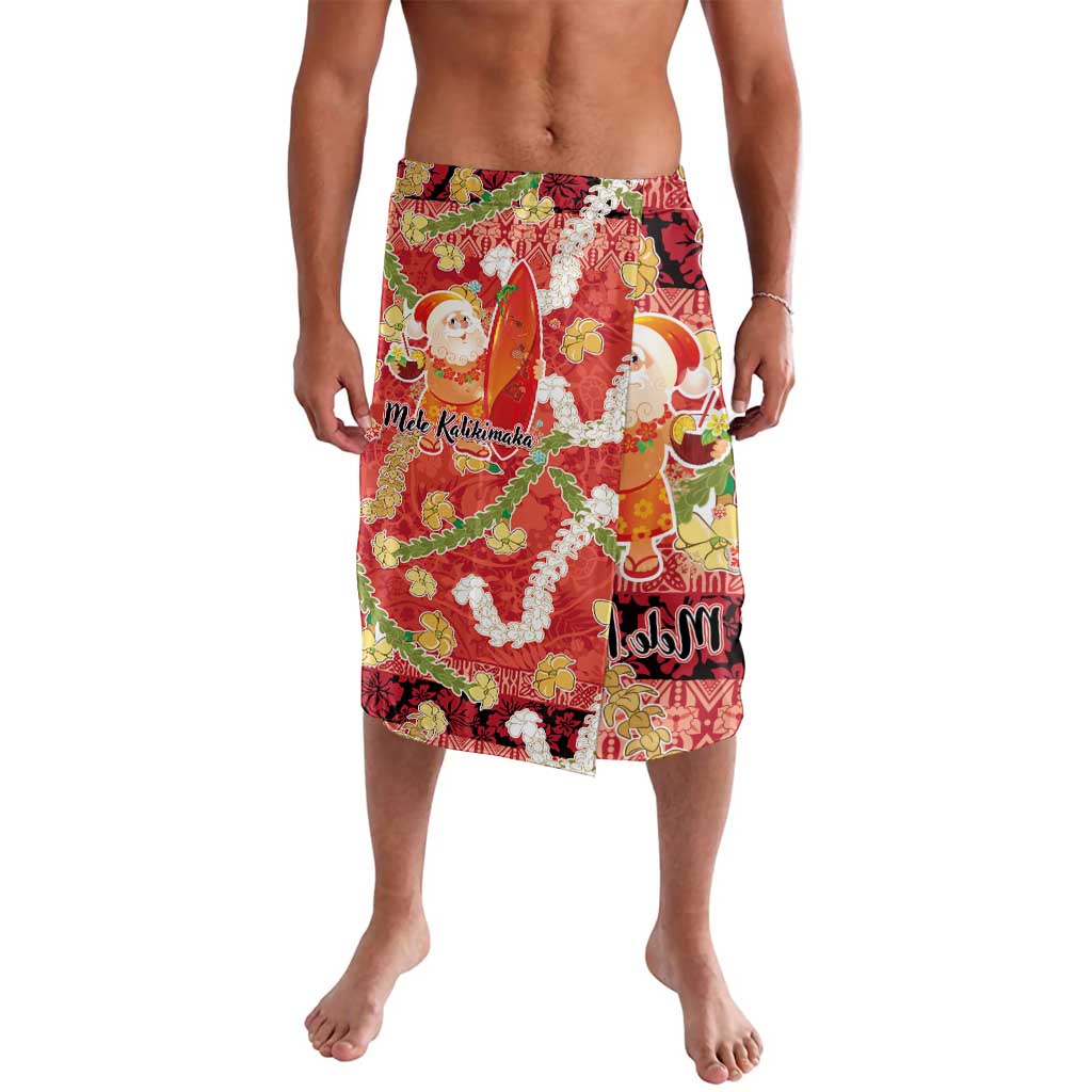 Hawaii Santa Mele Kalikimaka Lavalava Tropical Puakenikeni Lei with Polynesian Tribal Pattern - Polynesian Pride