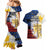 Hawaii Lutheran High School Couples Matching Mermaid Dress and Hawaiian Shirt Kakau Pattern Splash Style LT03 - Polynesian Pride