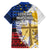 Hawaii Lutheran High School Family Matching Tank Maxi Dress and Hawaiian Shirt Kakau Pattern Splash Style LT03 - Polynesian Pride