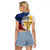 Hawaii Lutheran High School Raglan Cropped T Shirt Kakau Pattern Splash Style LT03 - Polynesian Pride