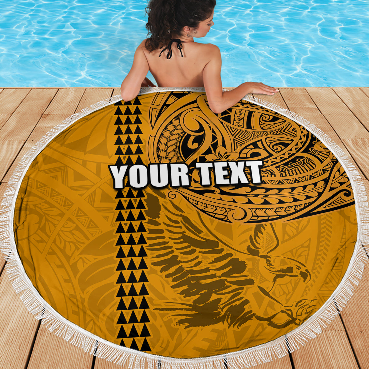 Nanakuli High and Intermediate School Beach Blanket Tribal Kakau Pattern LT03 - Polynesian Pride