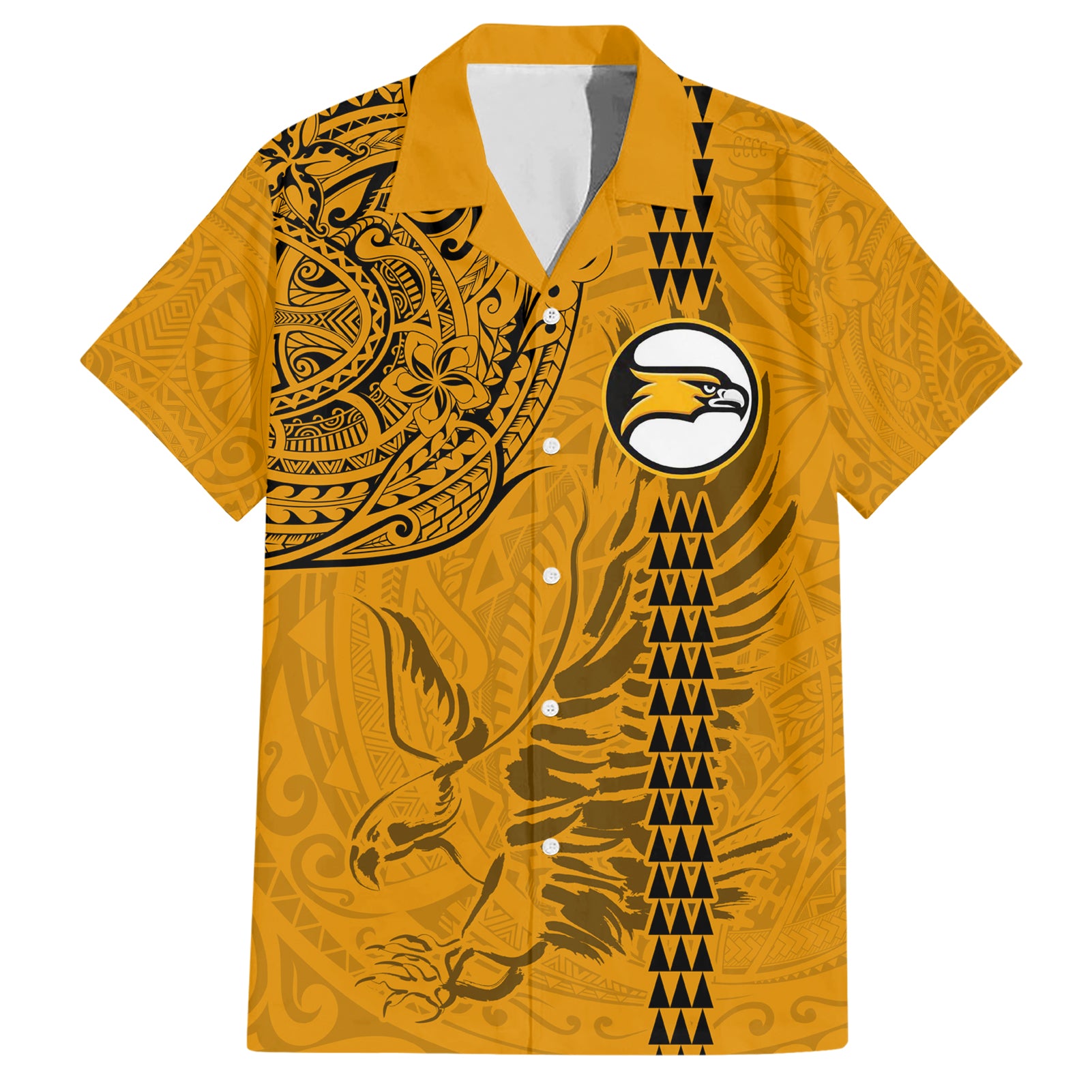 Nanakuli High and Intermediate School Hawaiian Shirt Tribal Kakau Pattern LT03 Yellow - Polynesian Pride