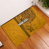Nanakuli High and Intermediate School Rubber Doormat Tribal Kakau Pattern LT03 Yellow - Polynesian Pride