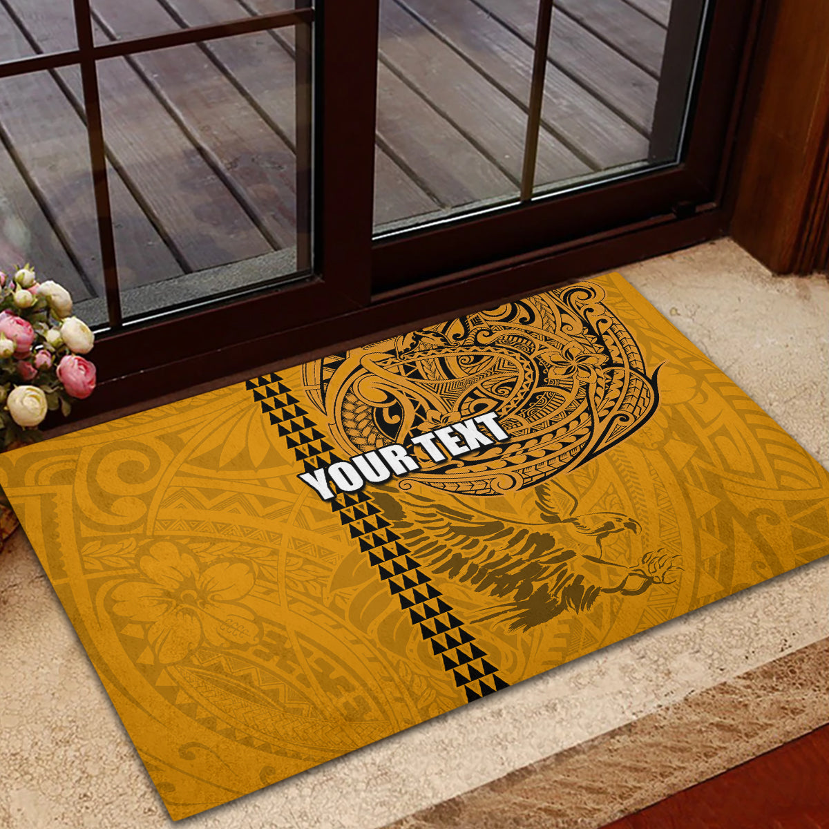 Nanakuli High and Intermediate School Rubber Doormat Tribal Kakau Pattern LT03 - Polynesian Pride