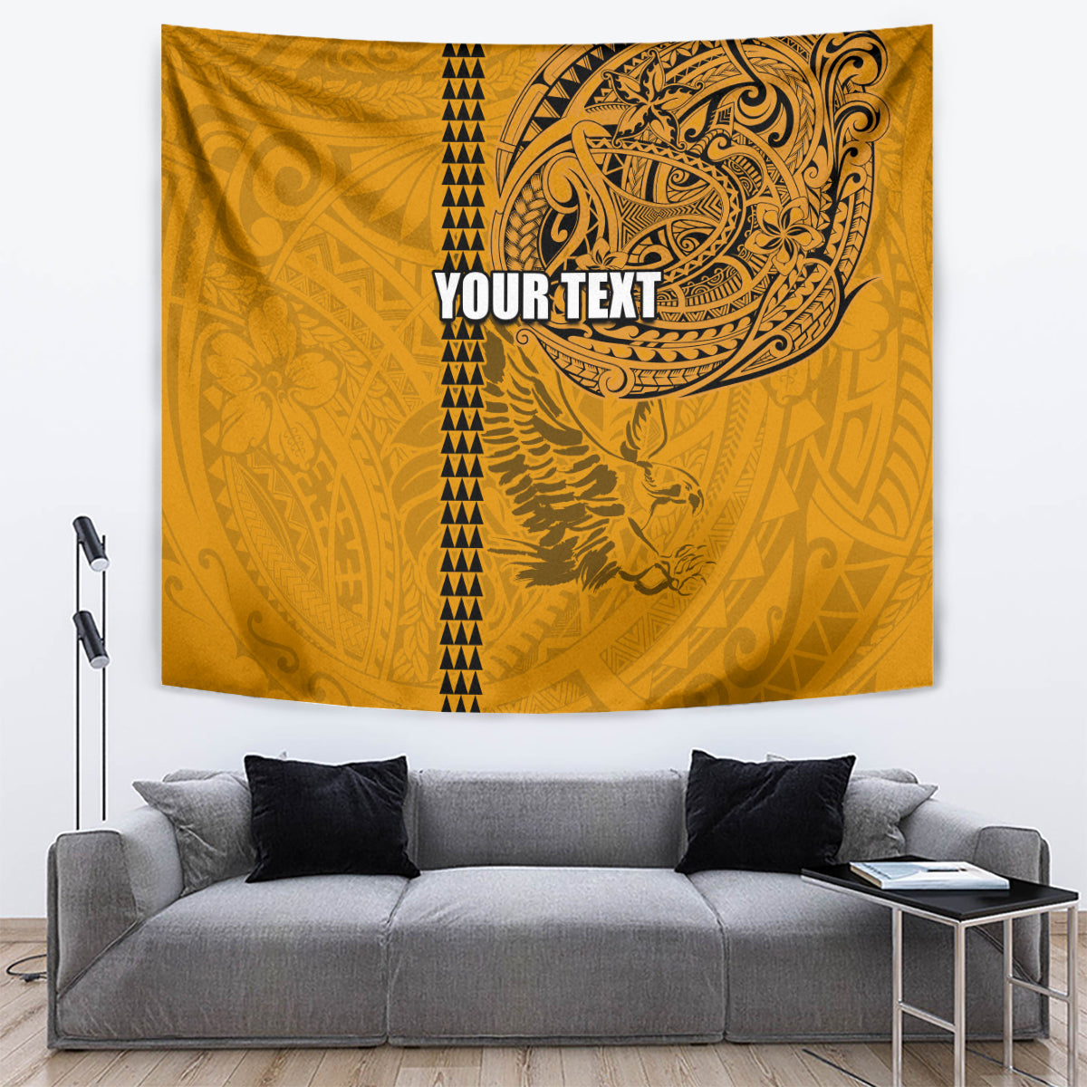 Nanakuli High and Intermediate School Tapestry Tribal Kakau Pattern LT03 - Polynesian Pride