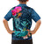 Hawaii Hawaiian Shirt Whale Mix Hibiscus and Kanaka Maoli Blue Version LT03 - Polynesian Pride