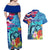 Hawaii Race For Whales Couples Matching Off Shoulder Maxi Dress and Hawaiian Shirt Flag and Polynesian Hibiscus LT03 - Polynesian Pride