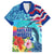 Hawaii Race For Whales Hawaiian Shirt Flag and Polynesian Hibiscus LT03 Blue - Polynesian Pride