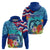 Hawaii Race For Whales Hoodie Flag and Polynesian Hibiscus LT03 - Polynesian Pride