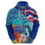 Hawaii Race For Whales Hoodie Flag and Polynesian Hibiscus LT03 - Polynesian Pride