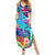 Hawaii Race For Whales Summer Maxi Dress Flag and Polynesian Hibiscus LT03 Women Blue - Polynesian Pride