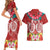 Polynesian Valentine Day Couples Matching Short Sleeve Bodycon Dress and Hawaiian Shirt Love Couple Turtle Maori Hibiscus Red Style LT03 - Polynesian Pride