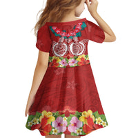 Polynesian Valentine Day Family Matching Tank Maxi Dress and Hawaiian Shirt Love Couple Turtle Maori Hibiscus Red Style LT03 - Polynesian Pride