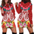 Polynesian Valentine Day Hoodie Dress Love Couple Turtle Maori Hibiscus Red Style LT03 - Polynesian Pride