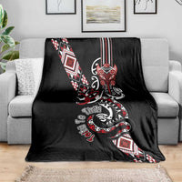 Aotearoa Toitu Te Tiriti-Honour the Treaty Blanket Maori Taniwha Haka with Taniko and Tukutuku