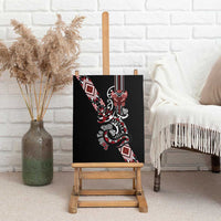 Aotearoa Toitu Te Tiriti-Honour the Treaty Canvas Wall Art Maori Taniwha Haka with Taniko and Tukutuku LT03 - Polynesian Pride