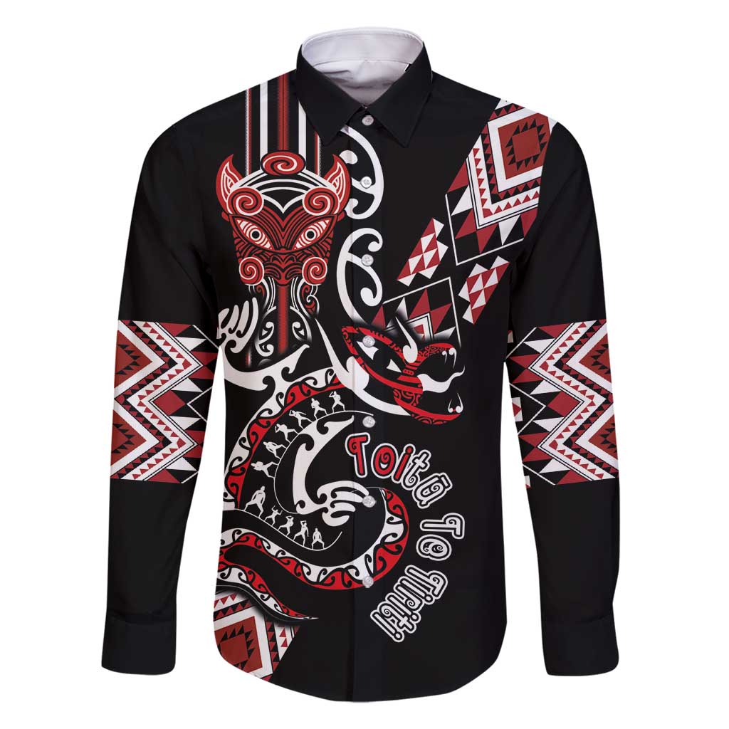 Aotearoa Toitu Te Tiriti-Honour the Treaty Family Matching Tank Maxi Dress and Hawaiian Shirt Maori Taniwha Haka with Taniko and Tukutuku