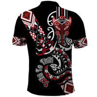 Aotearoa Toitu Te Tiriti-Honour the Treaty Polo Shirt Maori Taniwha Haka with Taniko and Tukutuku