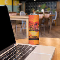 Australia and New Zealand ANZAC Day Skinny Tumbler Soldiers Memories - Red Poppies with Aboriginal and Maori Art LT03 - Polynesian Pride