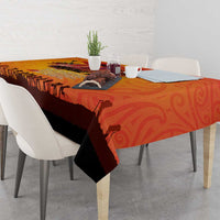Australia and New Zealand ANZAC Day Tablecloth Soldiers Memories - Red Poppies with Aboriginal and Maori Art