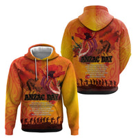 Australia and New Zealand ANZAC Day Zip Hoodie Soldiers Memories - Red Poppies with Aboriginal and Maori Art LT03 - Polynesian Pride