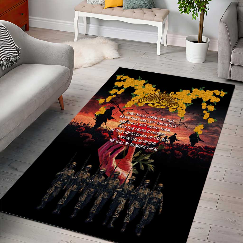 Australia ANZAC Day Area Rug Forever in My Thoughts
