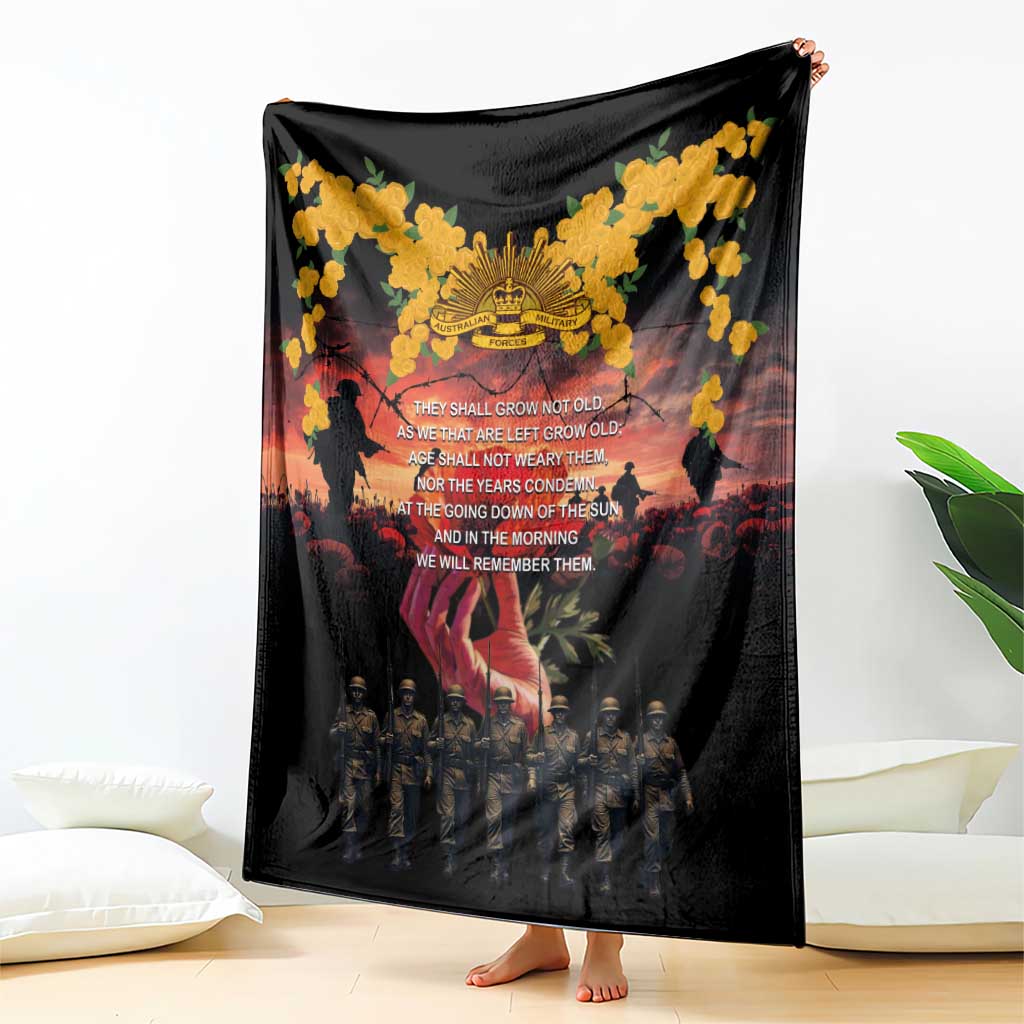 Australia ANZAC Day Blanket Forever in My Thoughts
