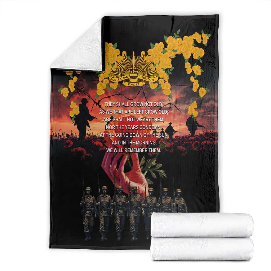 Australia ANZAC Day Blanket Forever in My Thoughts