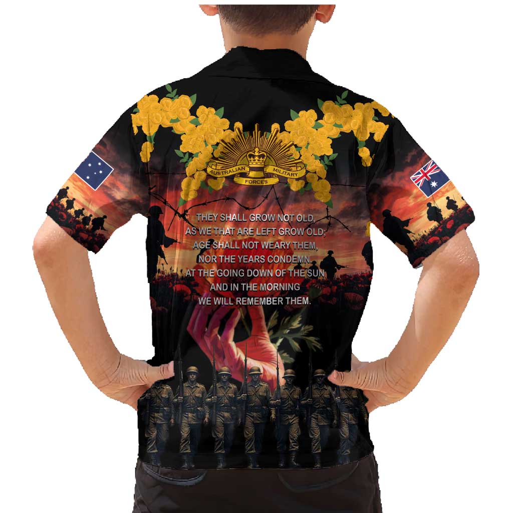 Australia ANZAC Day Family Matching Mermaid Dress and Hawaiian Shirt Forever in My Thoughts