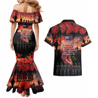 New Zealand ANZAC Day Couples Matching Mermaid Dress and Hawaiian Shirt Forever in My Thoughts
