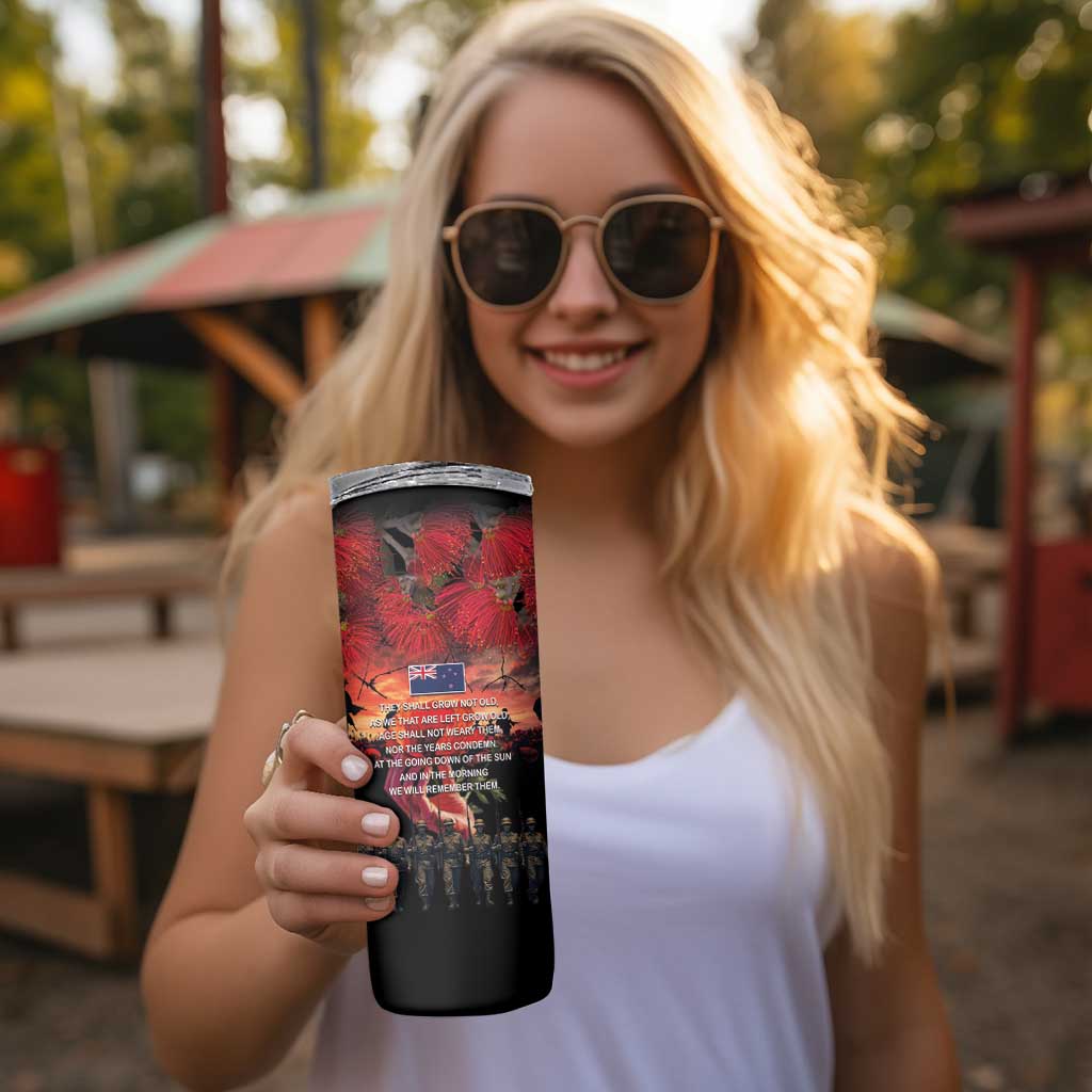 New Zealand ANZAC Day Skinny Tumbler Forever in My Thoughts