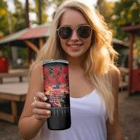 New Zealand ANZAC Day Skinny Tumbler Forever in My Thoughts