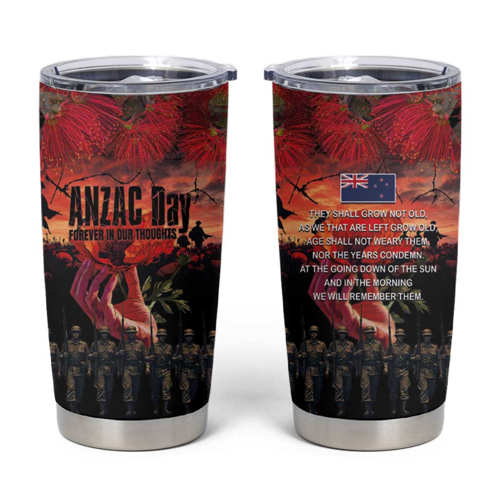 New Zealand ANZAC Day Tumbler Cup Forever in My Thoughts