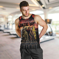 Australia and New Zealand ANZAC Day Men Tank Top Kangaroo and Kiwi Bird Soldier - Forever in My Thoughts LT03 Black - Polynesian Pride