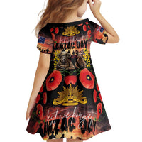 Australia ANZAC Day Family Matching Long Sleeve Bodycon Dress and Hawaiian Shirt Kangaroo and Koala Soldier - Forever in My Thoughts LT03 - Polynesian Pride