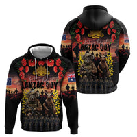Australia ANZAC Day Hoodie Kangaroo and Koala Soldier - Forever in My Thoughts