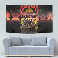 Australia ANZAC Day Tapestry Kangaroo and Koala Soldier - Forever in My Thoughts