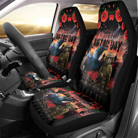 New Zealand ANZAC Day Car Seat Cover Tui Bird and Kiwi Bird Soldier - Forever in My Thoughts