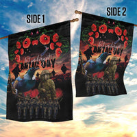 New Zealand ANZAC Day Garden Flag Tui Bird and Kiwi Bird Soldier - Forever in My Thoughts
